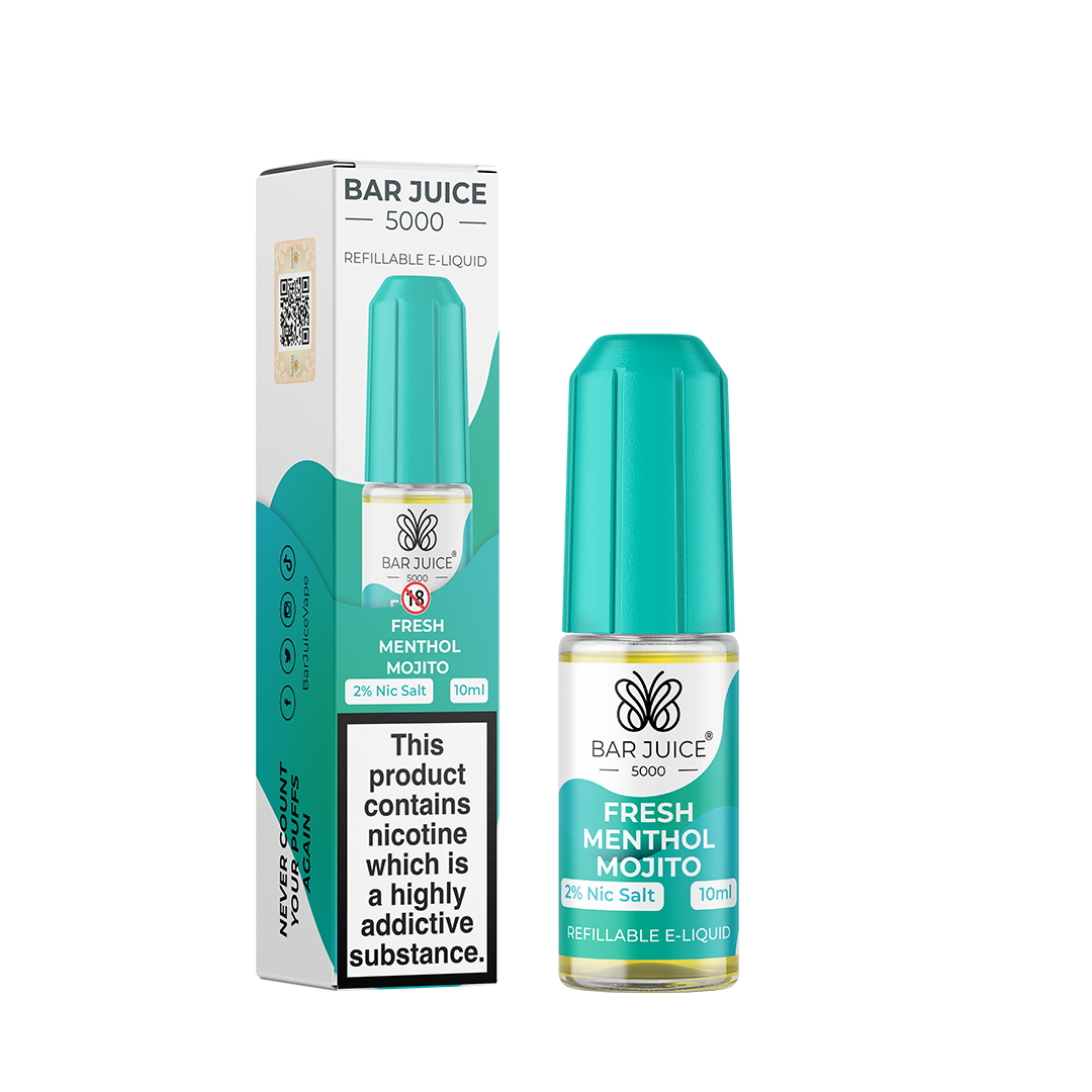 Fresh Menthol Mojito Nic Salt E-Liquid by Bar Juice 5000