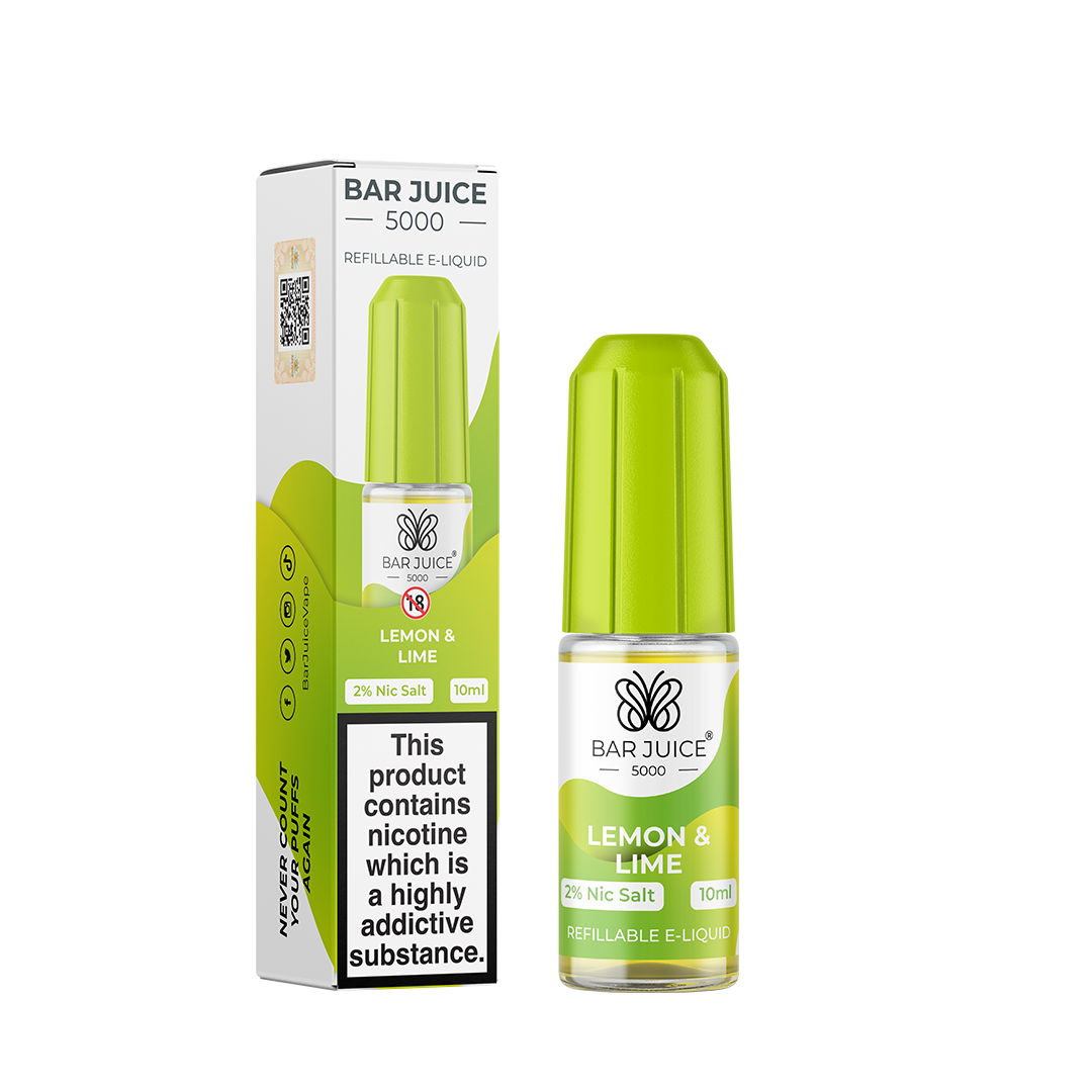 Lemon & Lime Nic Salt E-Liquid by Bar Juice 5000