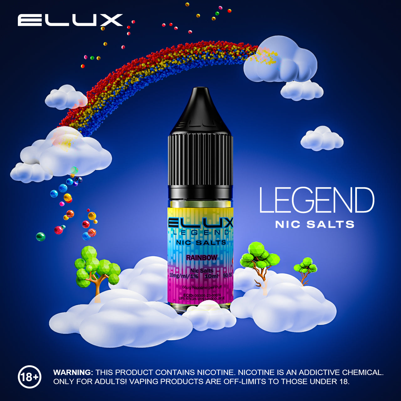 Rainbow Nic Salt E-Liquid by Elux Legend