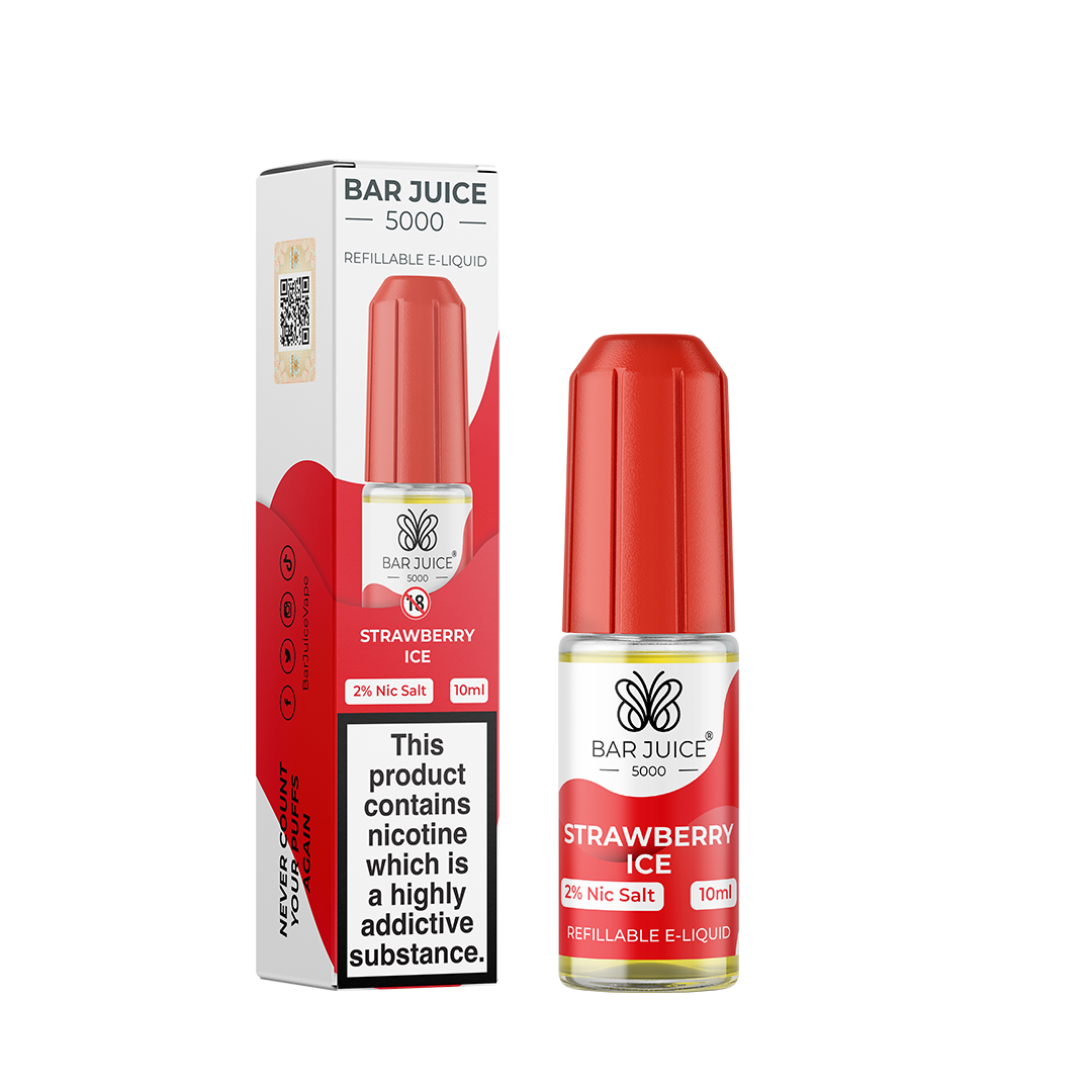 Strawberry Ice Nic Salt E-Liquid by Bar Juice 5000