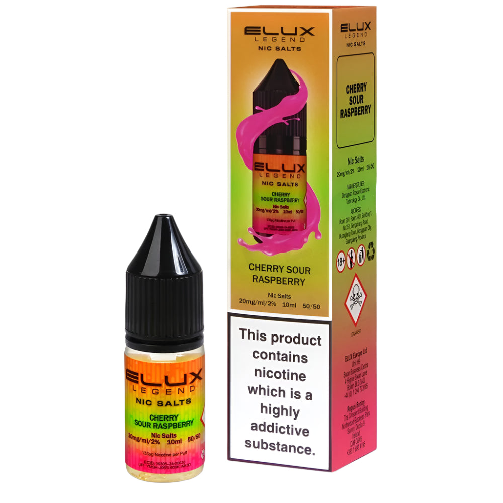 Cherry Sour Raspberry Nic Salt E-Liquid by Elux Legend