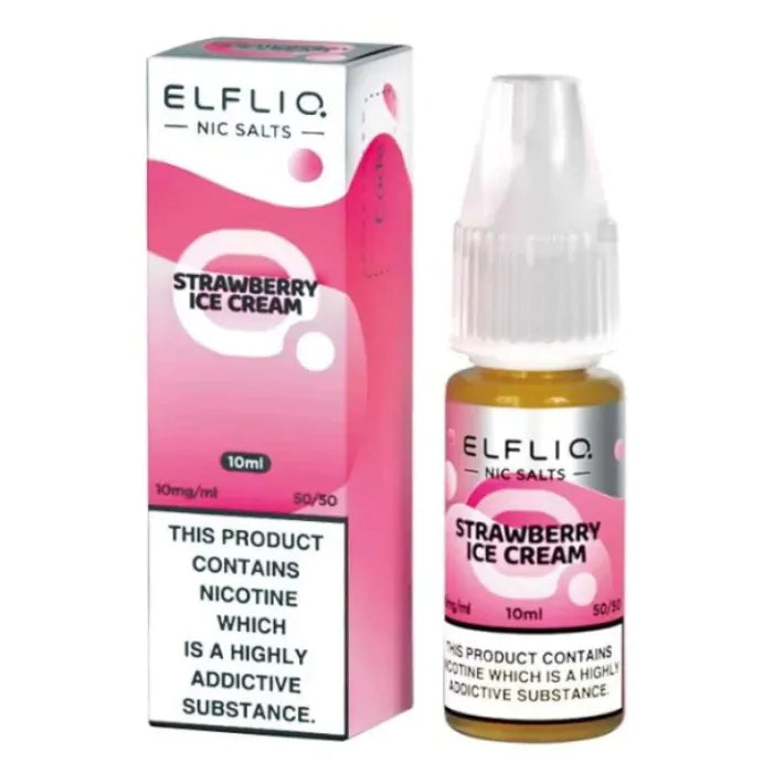 Strawberry Snoow (Ice Cream) Nic Salt E-Liquid by ELFBAR ElfLiq