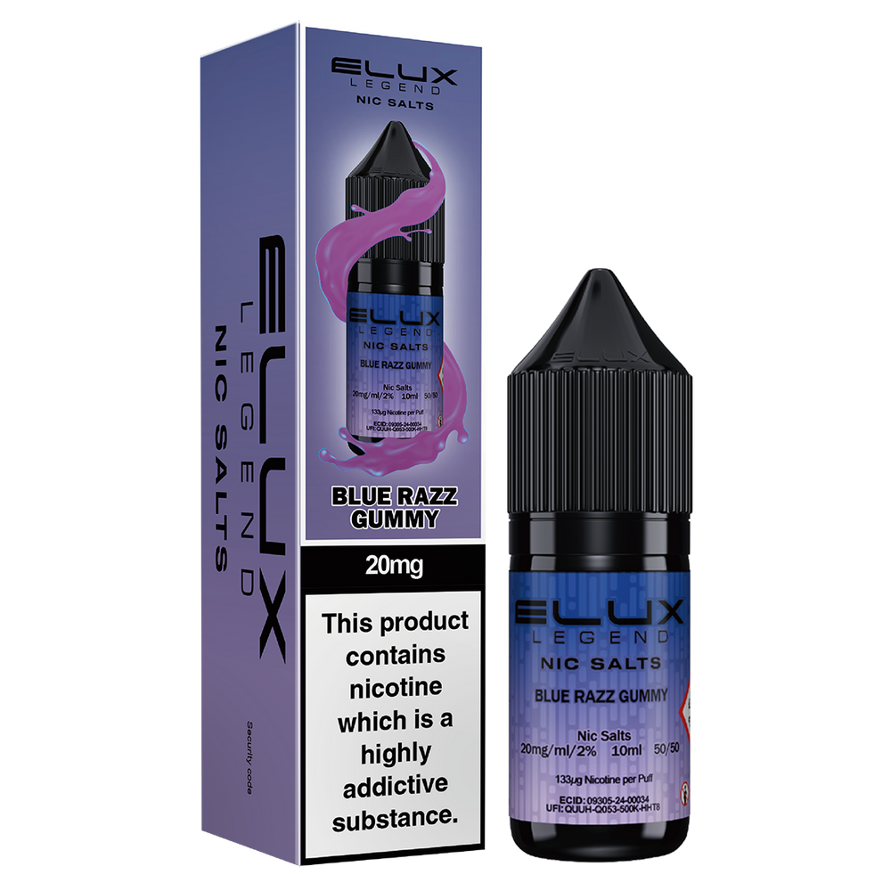 Blue Razz Gummy Nic Salt E-Liquid by Elux Legend