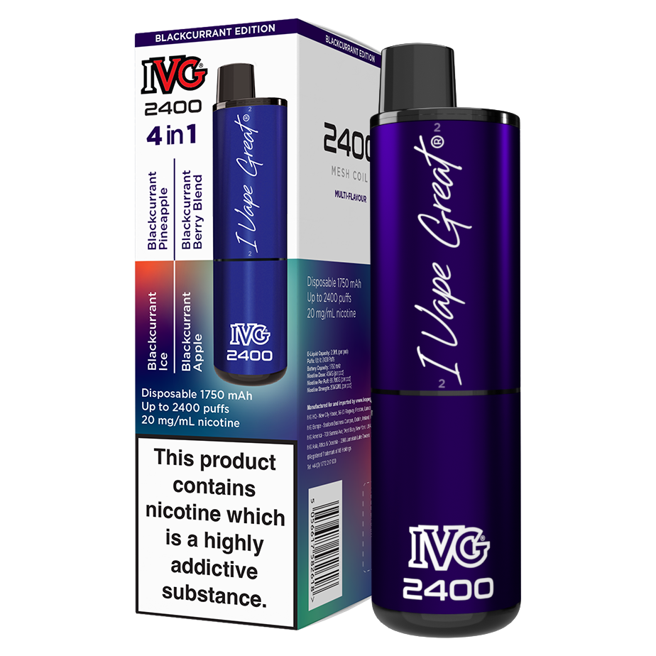 Blackcurrant edition ivg 2400 disposable device