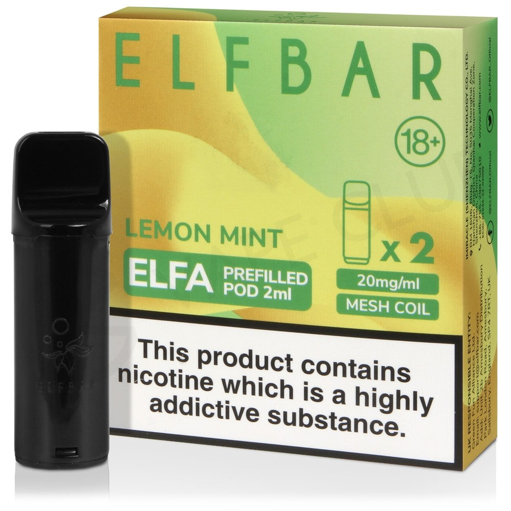 Lemon Mint Elf Bar Elfa Prefilled Pod
