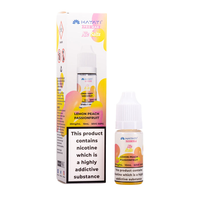 Lemon Peach Passion Fruit E-Liquid by Hayati Pro Max Nic Salts