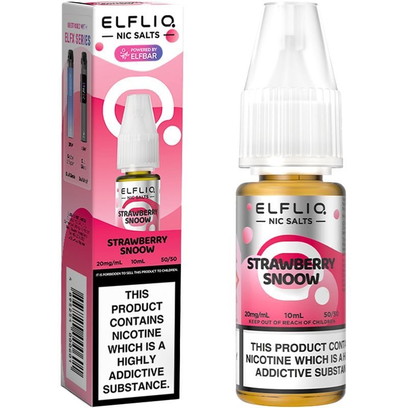 Strawberry Snoow (Ice Cream) Nic Salt E-Liquid by ELFBAR ElfLiq
