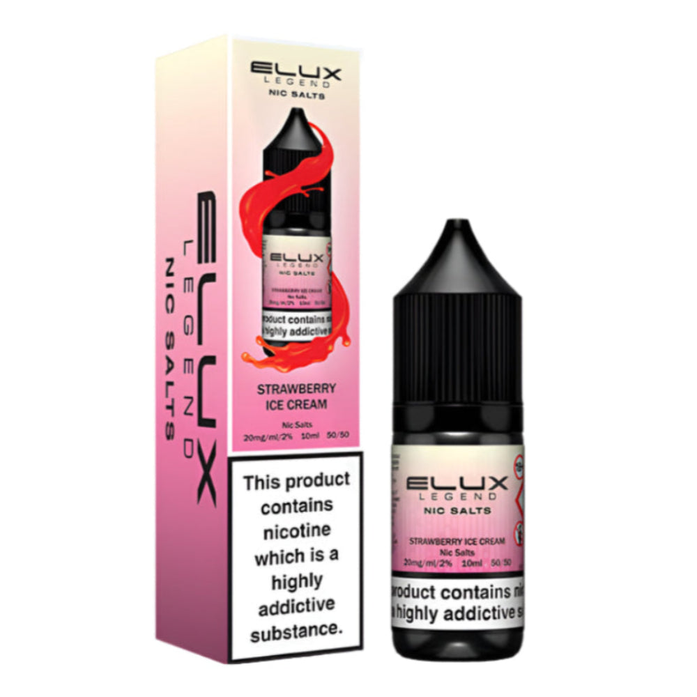 Strawberry Ice Cream Nic Salt E-Liquid by Elux Legend