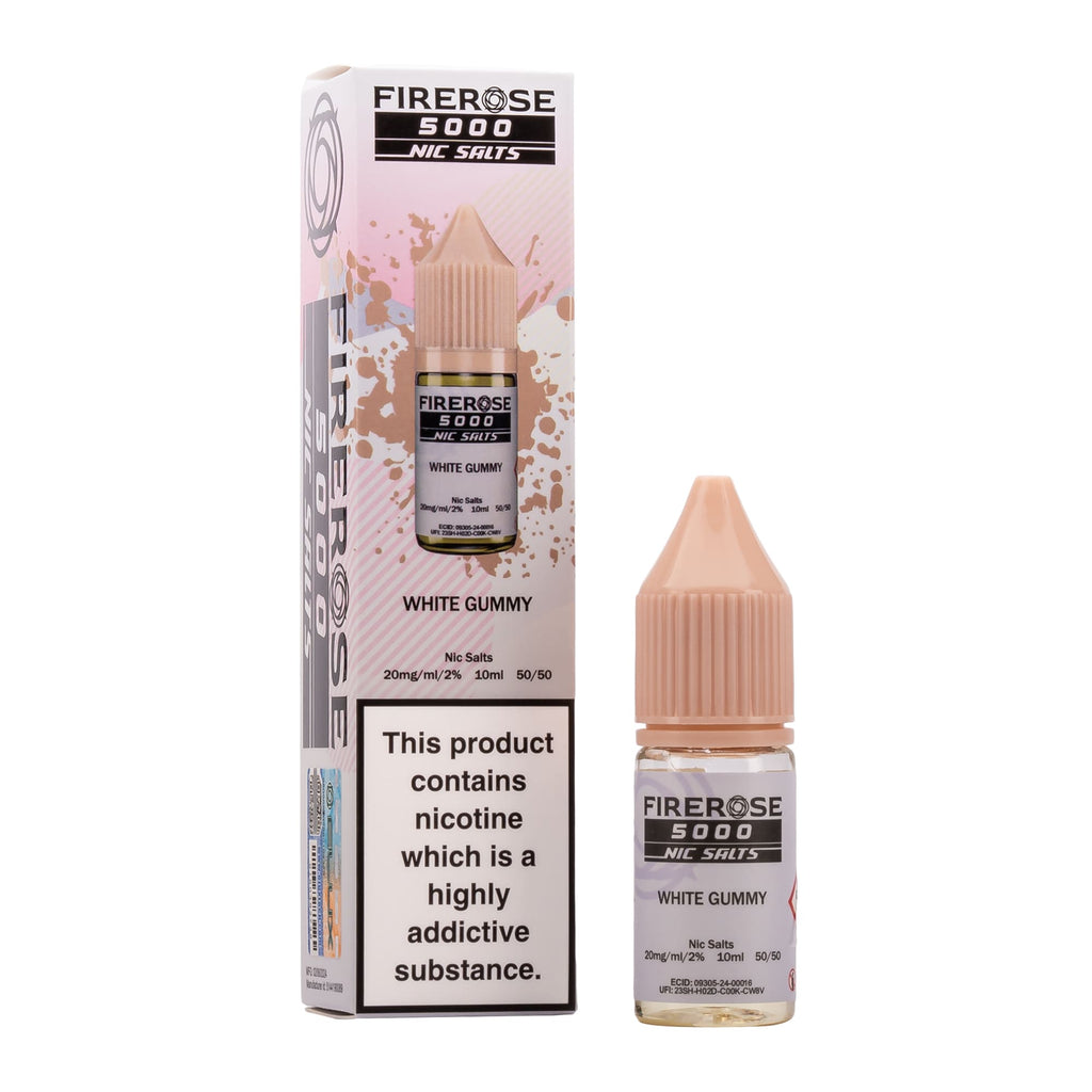 White Gummy Nic Salt E-Liquid by Elux Firerose 5000