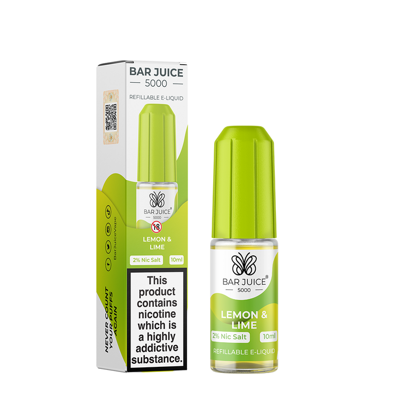 Lemon & Lime Nic Salt E-Liquid by Bar Juice 5000