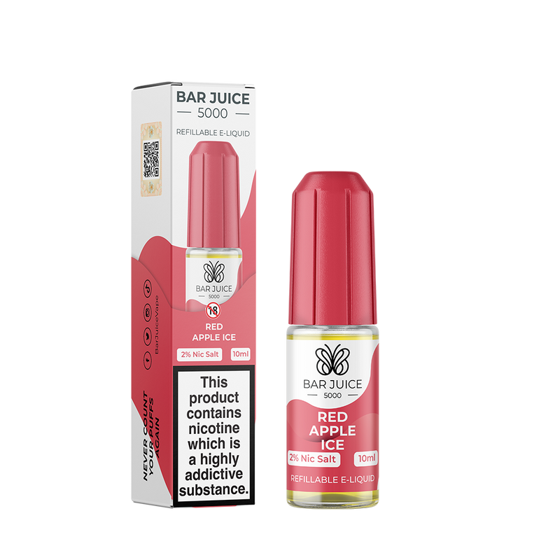 Red Apple Ice Nic Salt E-Liquid by Bar Juice 5000