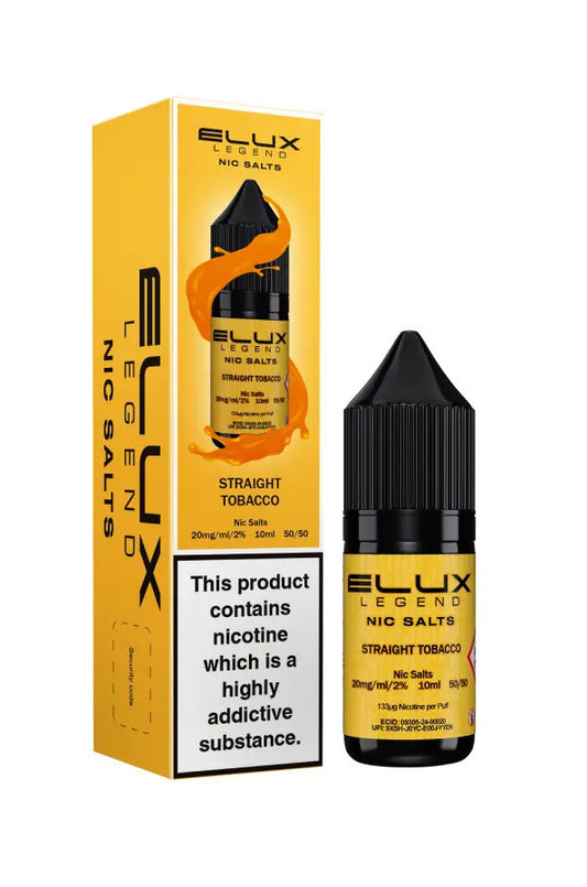 Straight Tobacco Nic Salt E-Liquid by Elux Legend