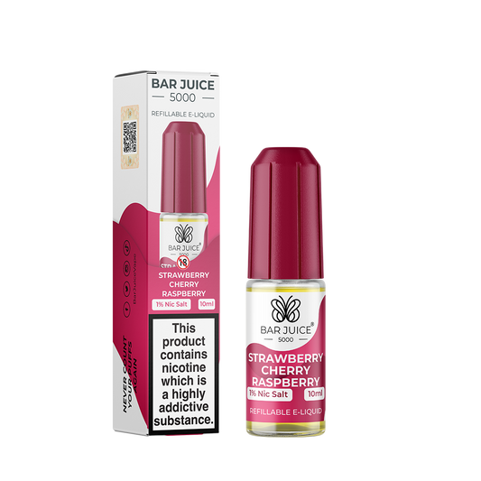 Strawberry Cherry Raspberry Nic Salt E-Liquid by Bar Juice 5000