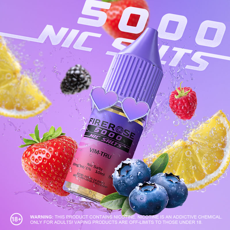Vim-Tru Nic Salt E-Liquid by Elux Firerose 5000