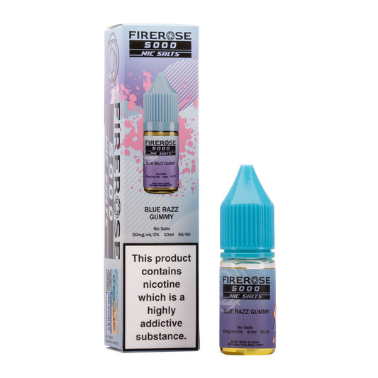 Blue Razz Gummy Nic Salt E-Liquid by Elux Firerose 5000