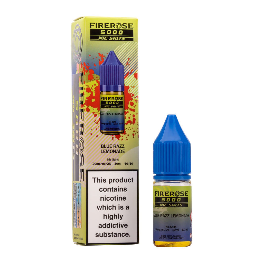 Blue Razz Lemonade Nic Salt E-Liquid by Elux Firerose 5000