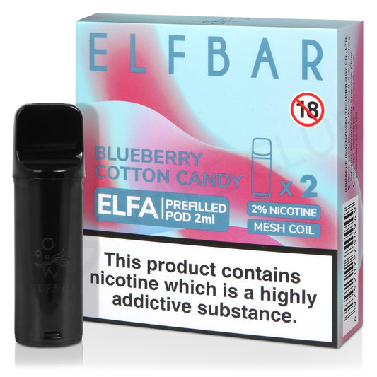 Blueberry Cotton Candy Elf Bar Elfa Prefilled Pod