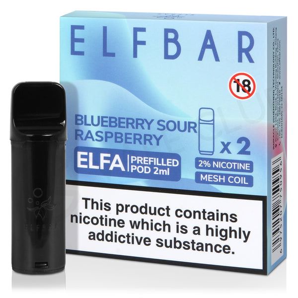 Blueberry Sour Raspberry Elf Bar Elfa Prefilled Pod