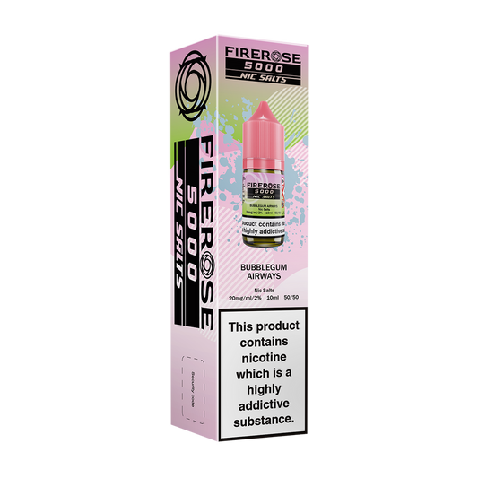 Bubblegum Airways Nic Salt E-Liquid by Elux Firerose 5000