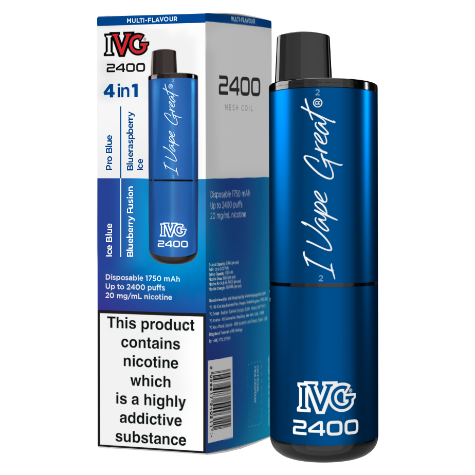 Blue edition ivg 2400 disposable device