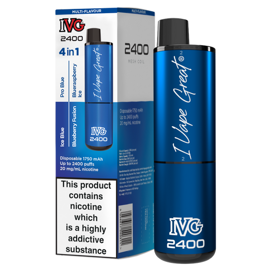 Blue edition ivg 2400 disposable device