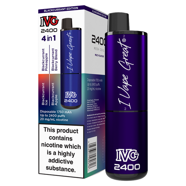 Blackcurrant edition ivg 2400 disposable device