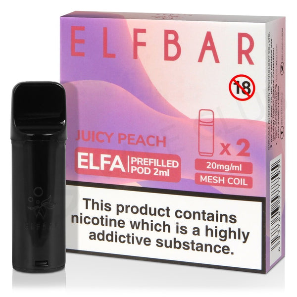 Juicy Peach Elf Bar Elfa Prefilled Pod