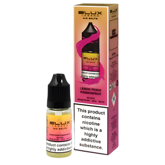Lemon Peach Passion Nic Salt E-Liquid by Elux Legend