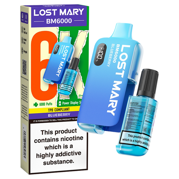 Blueberry Lost Mary BM6000 Big Puff Vape