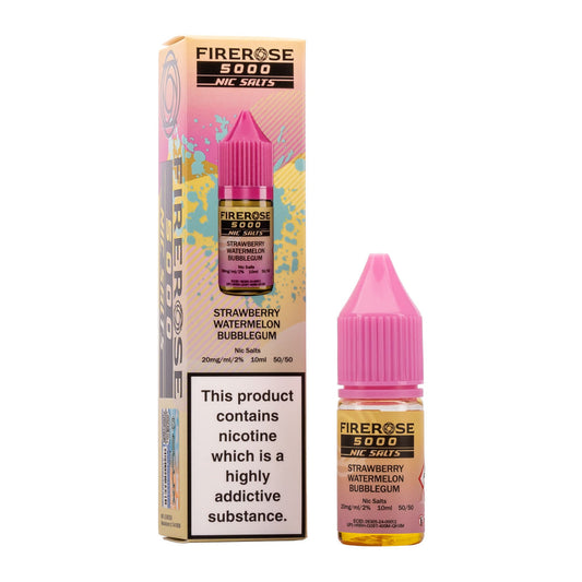 Strawberry Watermelon Bubblegum Nic Salt E-Liquid by Elux Firerose 5000